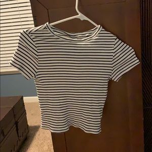H&M Black & White Stripped Top